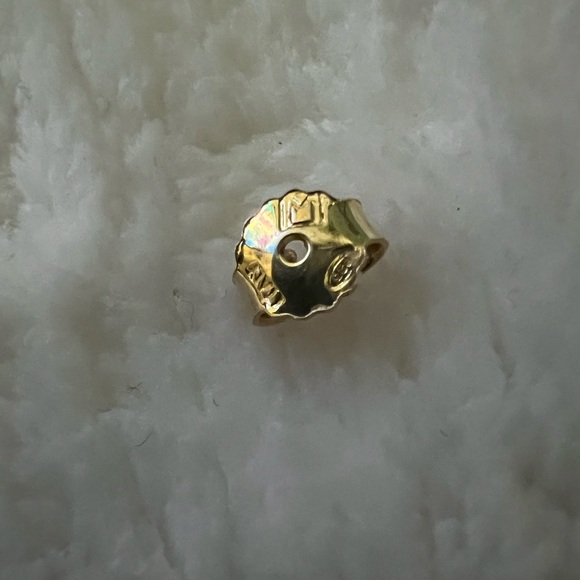 Italy Made Diamond Cut 14K Gold over Sterling Hoops - Picture 5 of 5